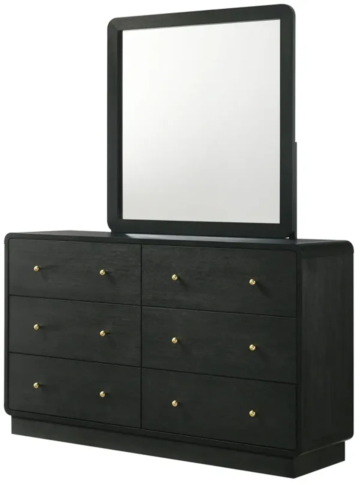 Cavelle - 6-Drawer Dresser And Mirror - Black