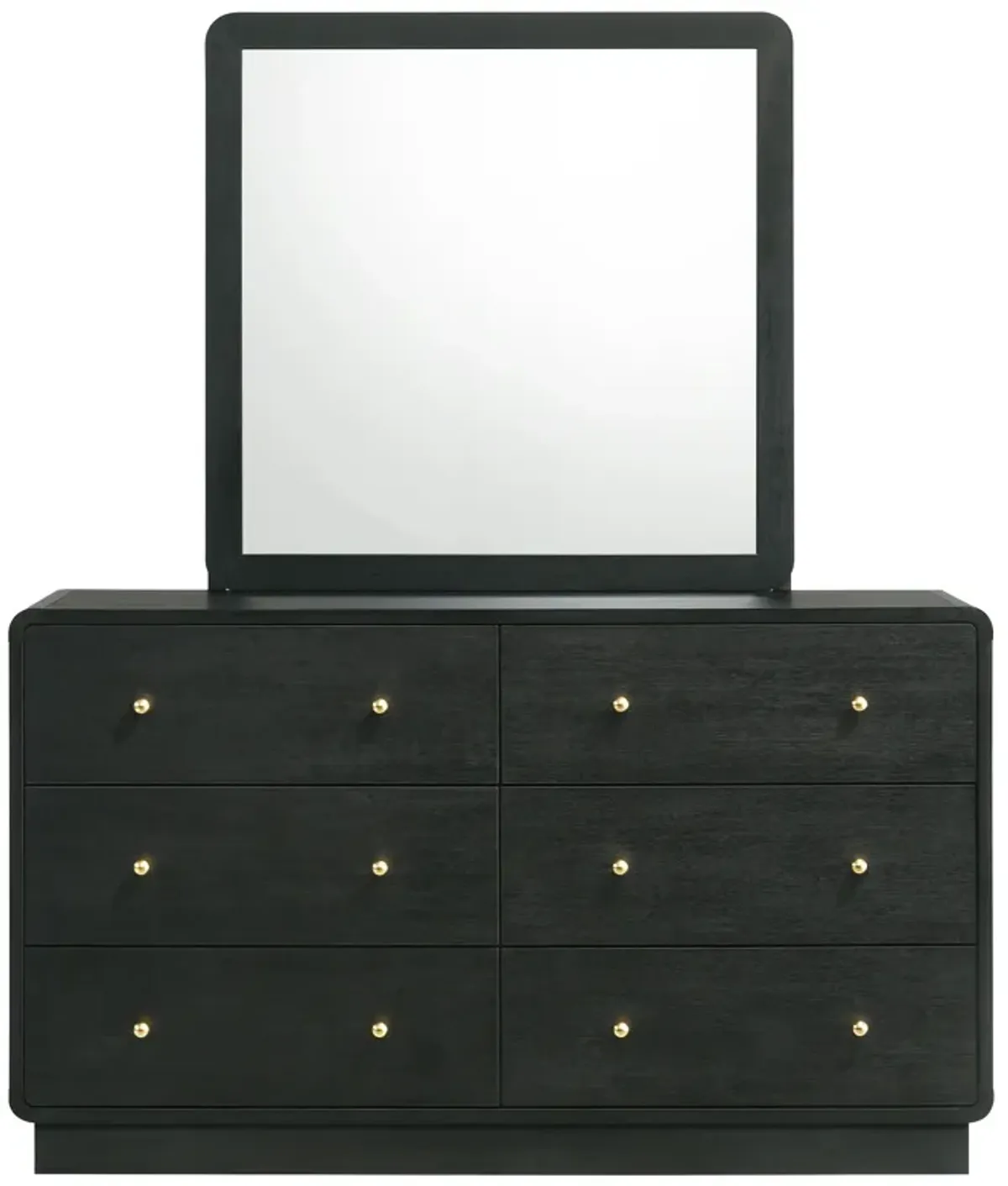 Cavelle - 6-Drawer Dresser And Mirror - Black