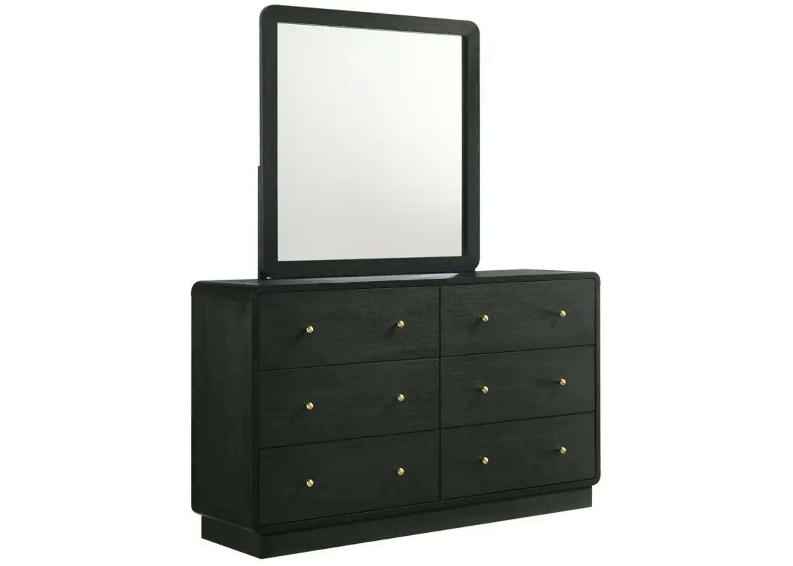 Cavelle - 6-Drawer Dresser And Mirror - Black