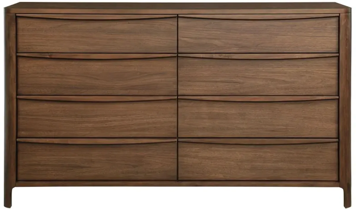 Maderia - 8-Drawer Dresser Cabinet - Walnut