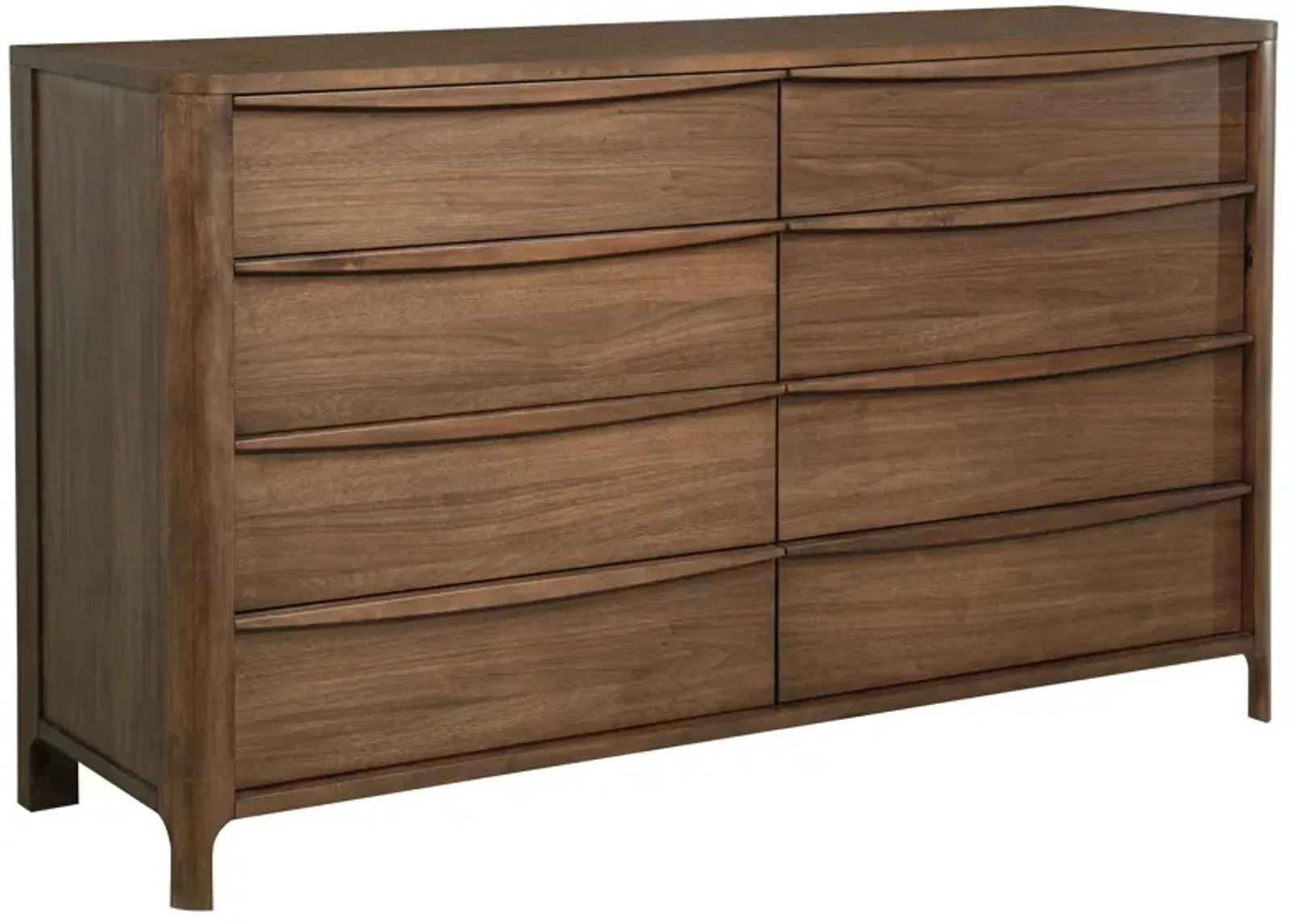 Maderia - 8-Drawer Dresser Cabinet - Walnut