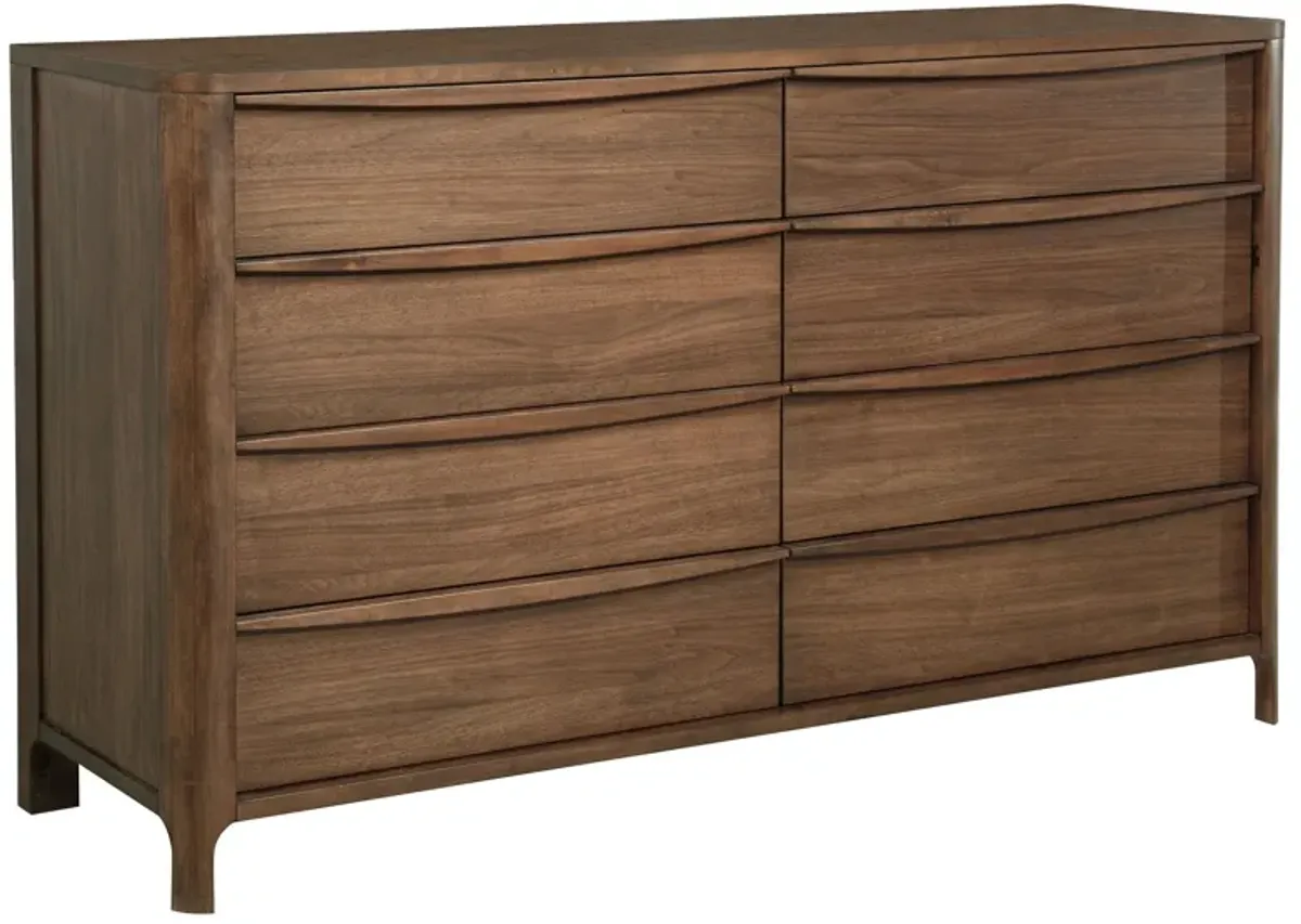 Maderia - 8-Drawer Dresser Cabinet - Walnut