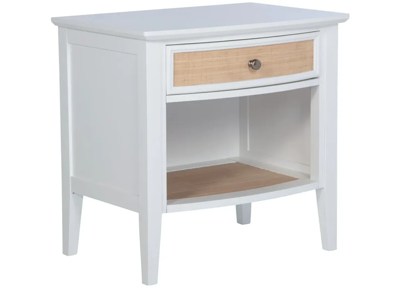 Bexhill - 1-Drawer Nightstand Bedside Table - White