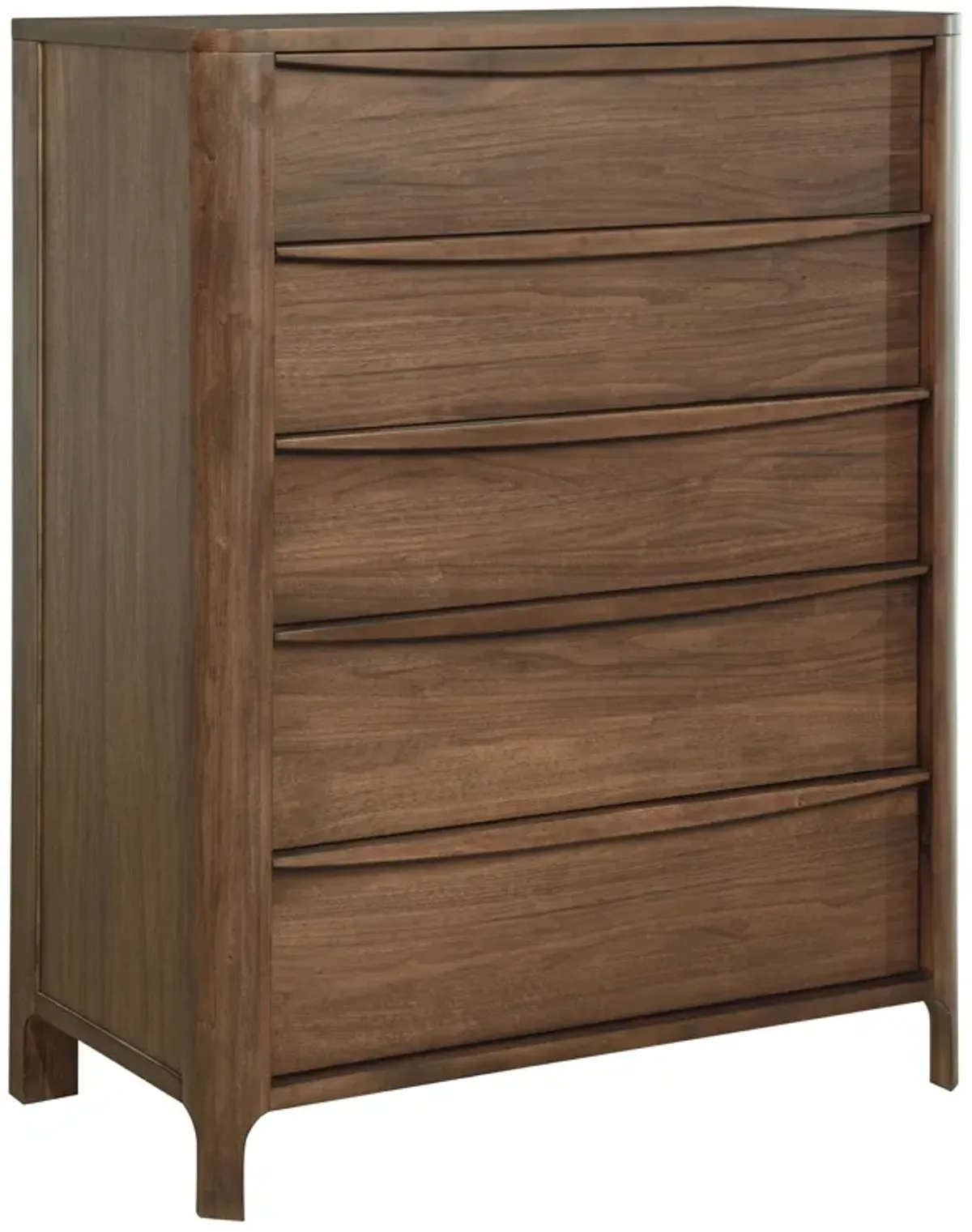 Maderia - 5-Drawer Chest Of Drawers - Walnut