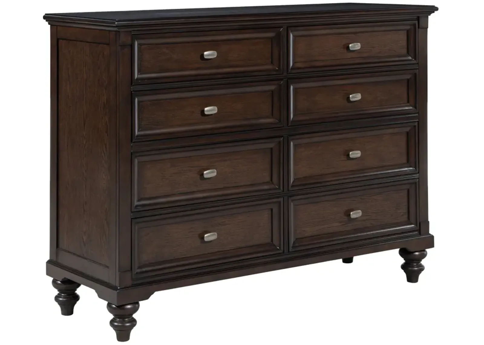 Andover - 8-Drawer Dresser Cabinet - Dark Oak