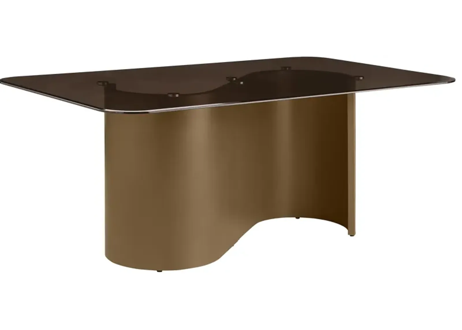 Edson - Rectangular Glass Top Dining Table - Bronze