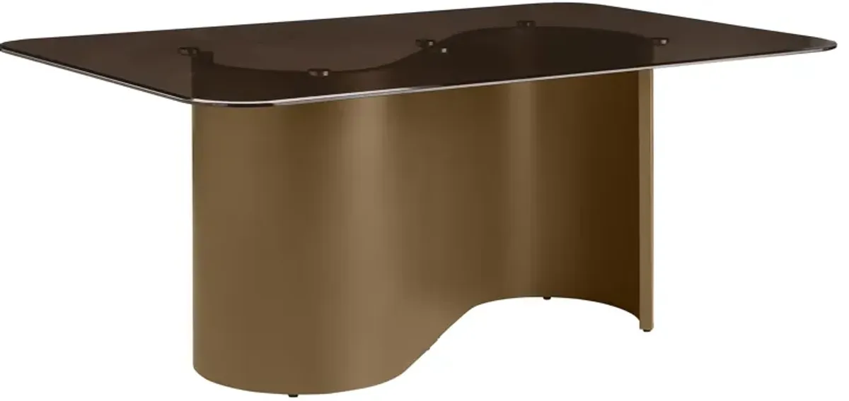 Edson - Rectangular Glass Top Dining Table - Bronze