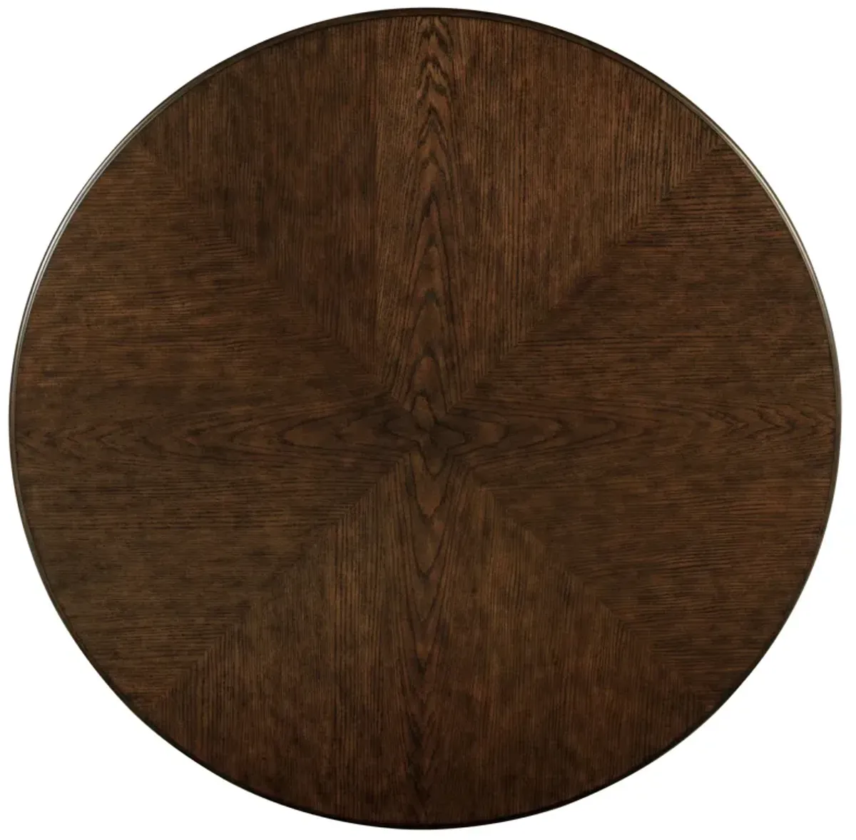 Landon - Round Wood Pedestal Dining Table - Rich Brown