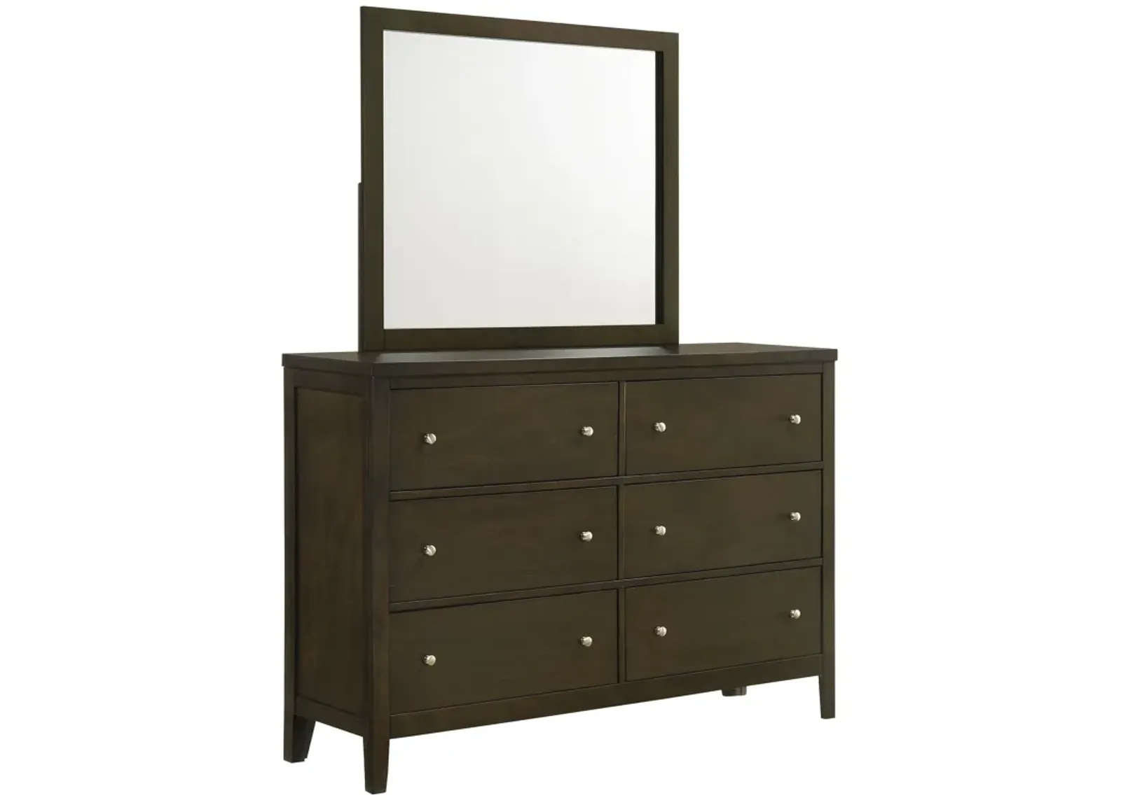 Wilkes - 6-Drawer Dresser And Mirror - Dark Cocoa