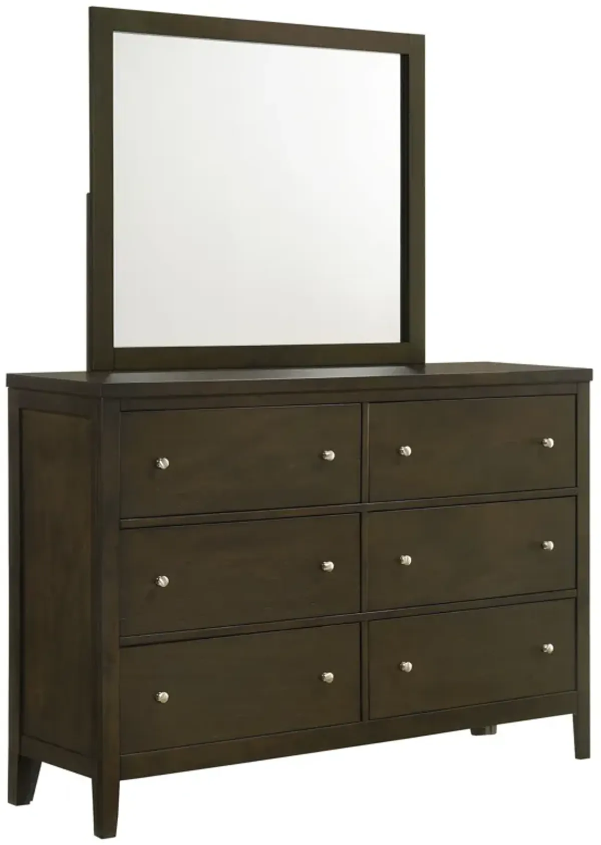 Wilkes - 6-Drawer Dresser And Mirror - Dark Cocoa