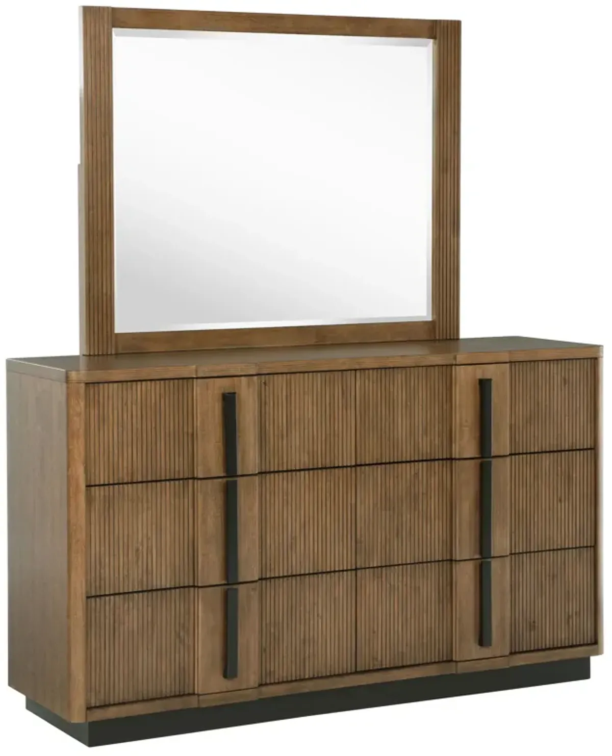 Terrace - 6-Drawer Dresser And Mirror - Ash Brown