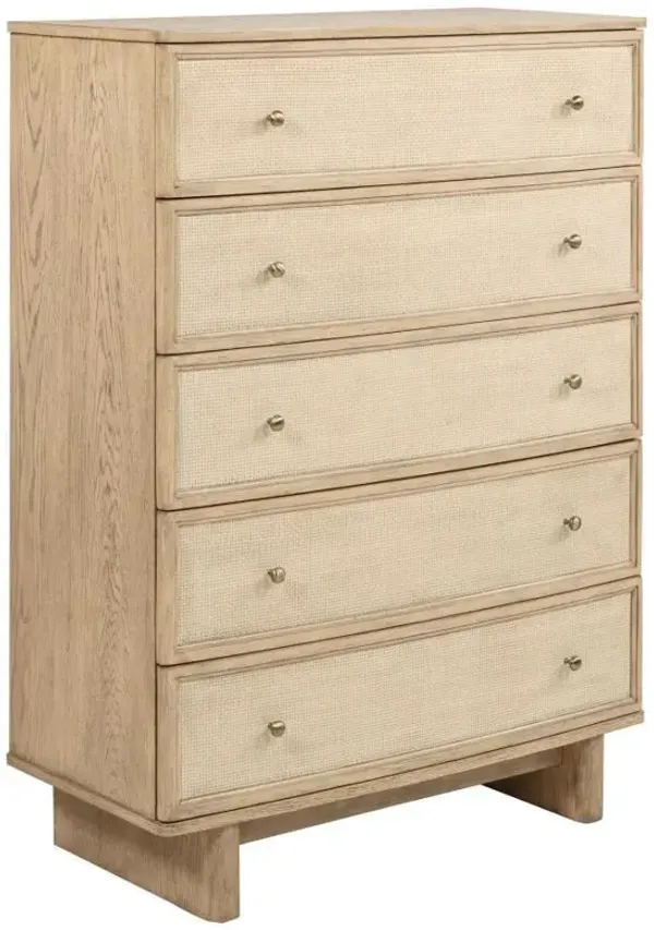 Kailani - 5-Drawer Bedroom Chest Of Drawers - Beige Oak
