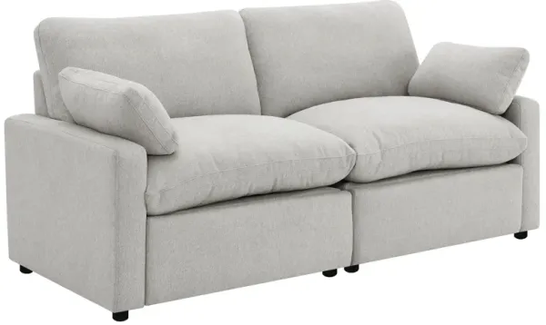 Collins - 2-Piece Upholstered Power Reclining Loveseat - Gray