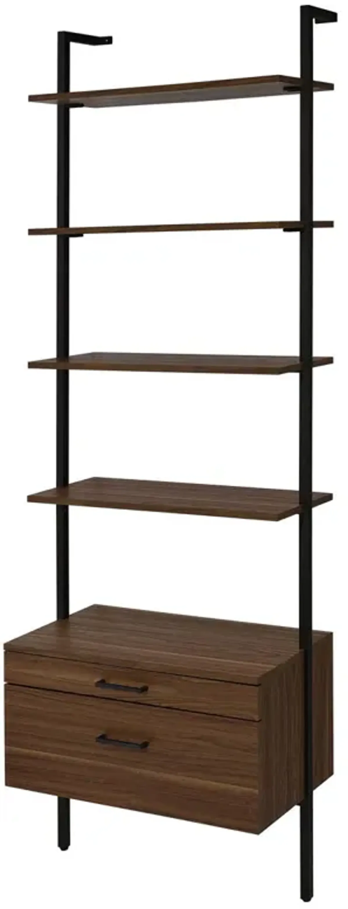 Owens - 3-Piece Wall Mounted Bookshelf Set - Walnut