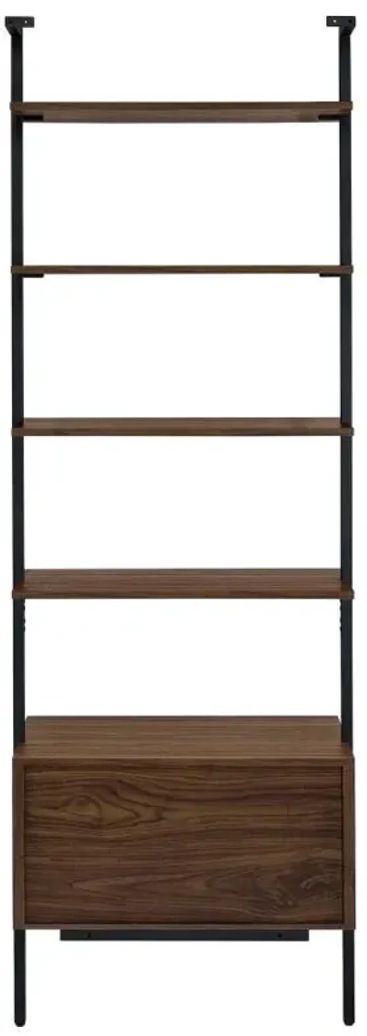 Owens - 3 Piece Wall Mounted Bookshelf Set - Walnut