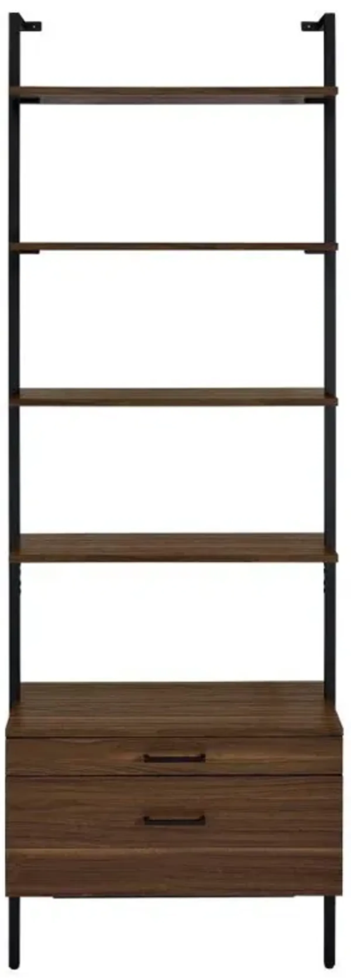 Owens - 3 Piece Wall Mounted Bookshelf Set - Walnut
