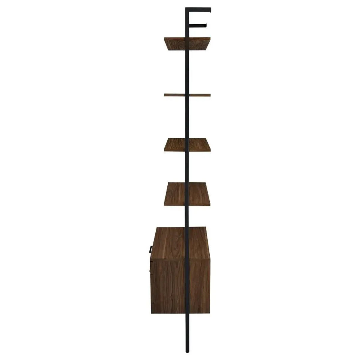 Owens - 3 Piece Wall Mounted Bookshelf Set - Walnut