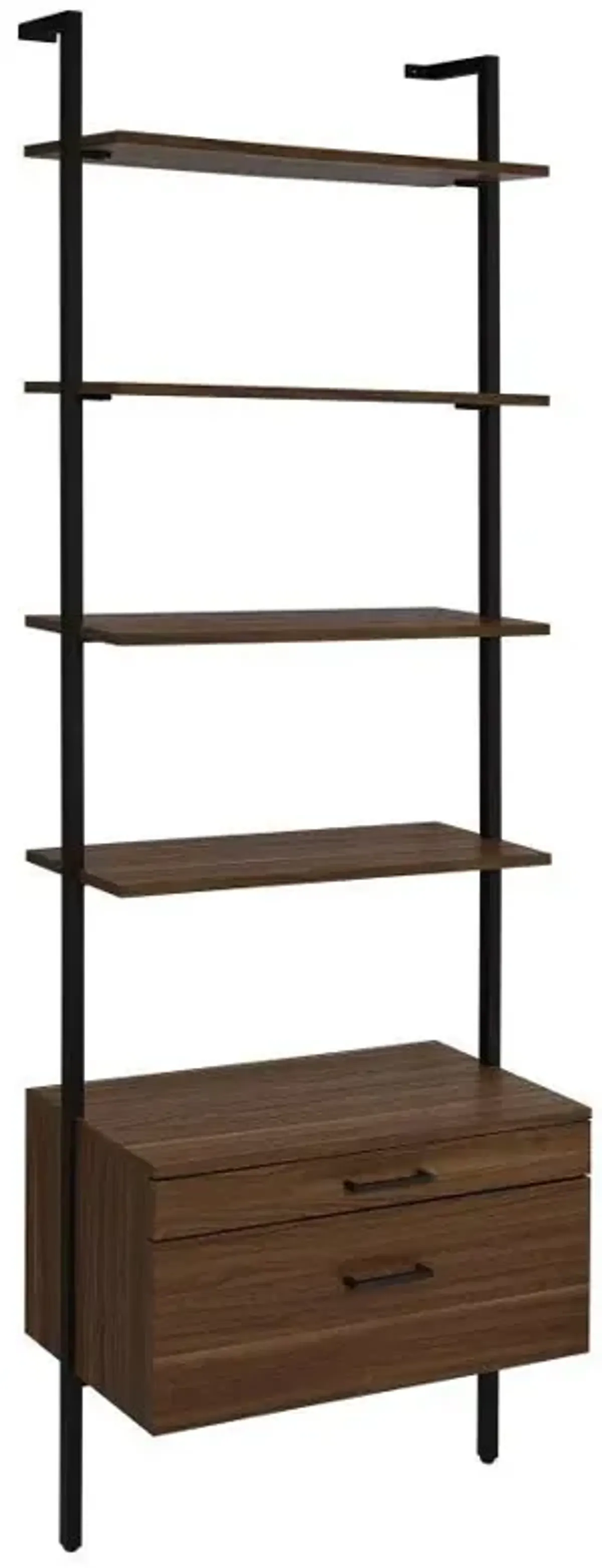 Owens - 3 Piece Wall Mounted Bookshelf Set - Walnut