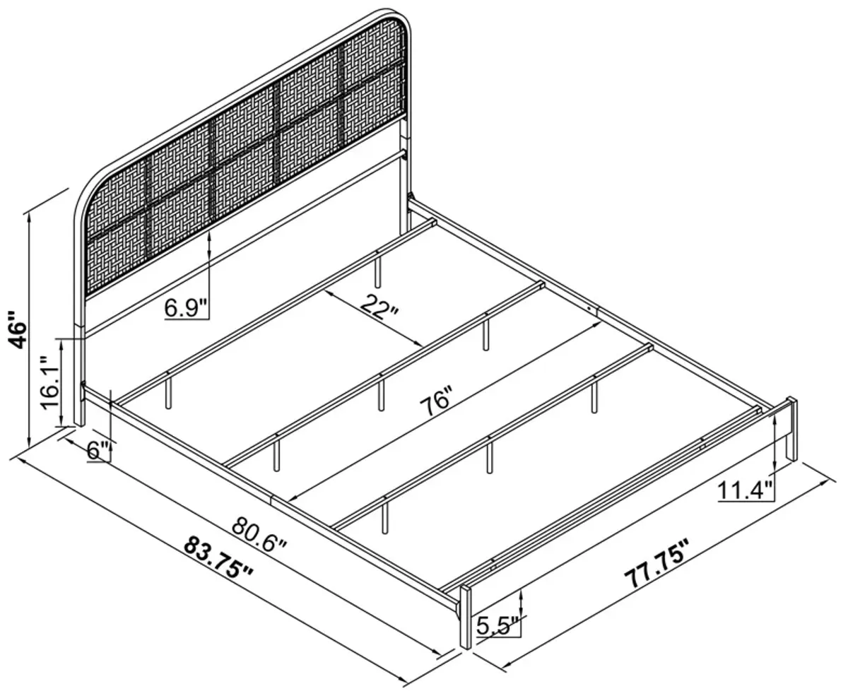 Amherst - Radio Weave Rattan Metal Bed