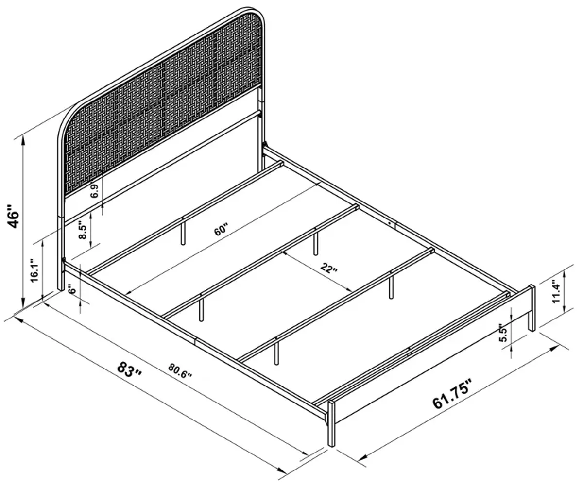 Amherst - Radio Weave Rattan Metal Bed