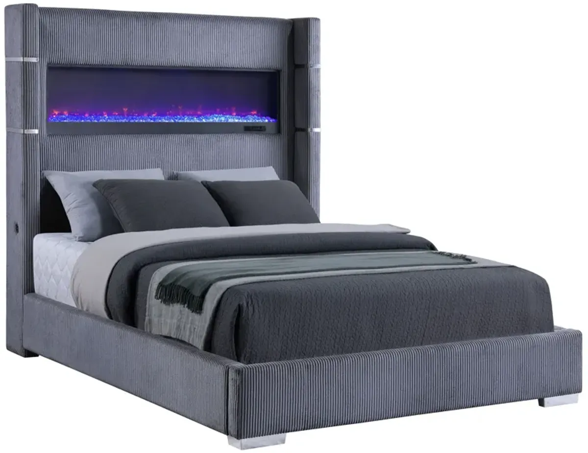 Tisdall - Upholstered Fireplace Bed