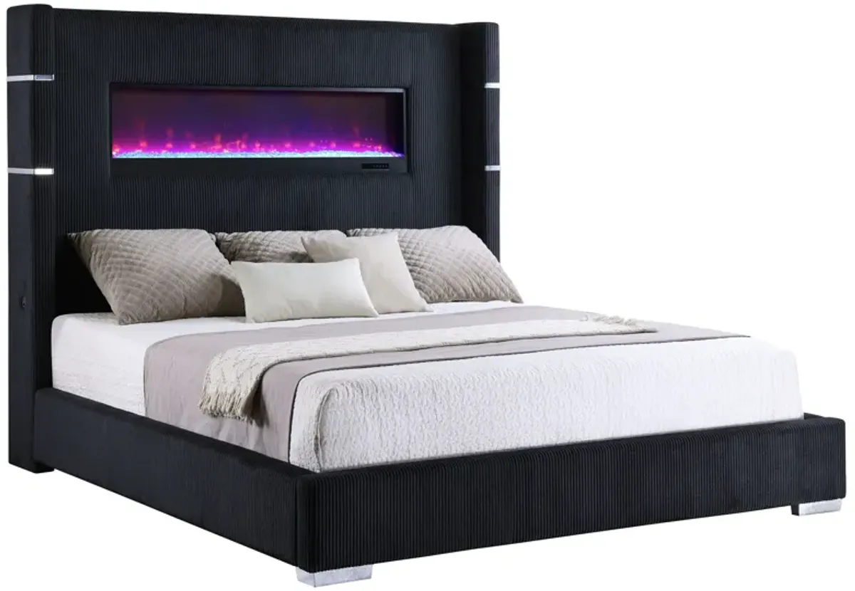 Tisdall - Upholstered Fireplace Bed