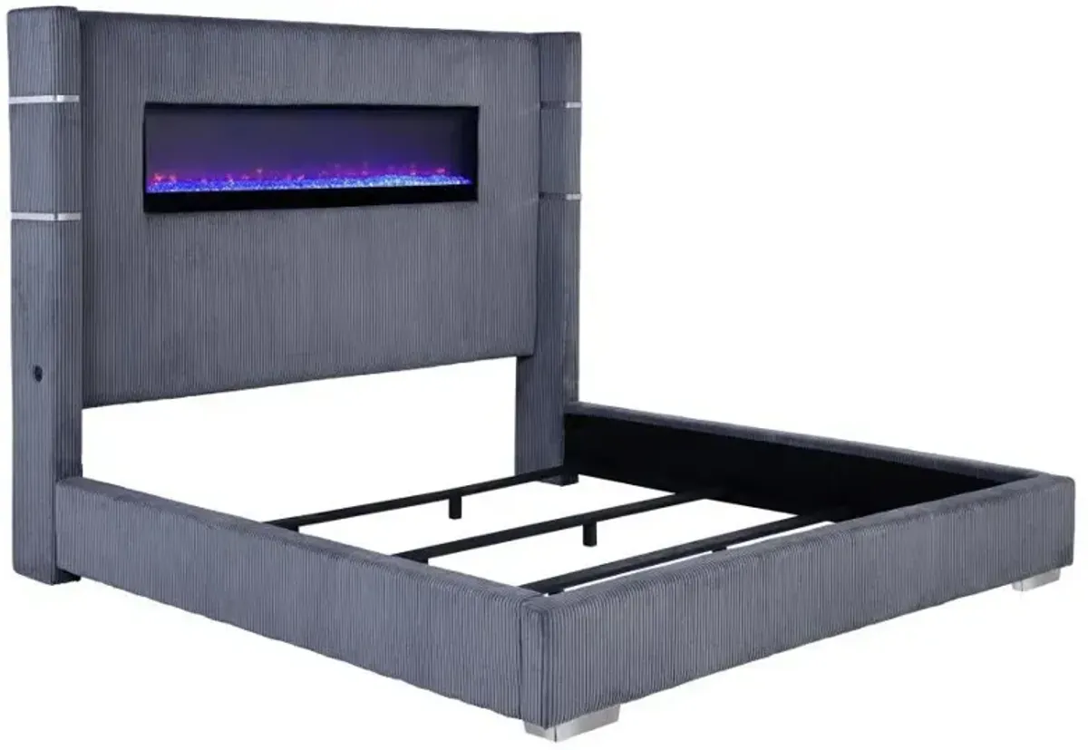 Tisdall - Upholstered Fireplace Bed