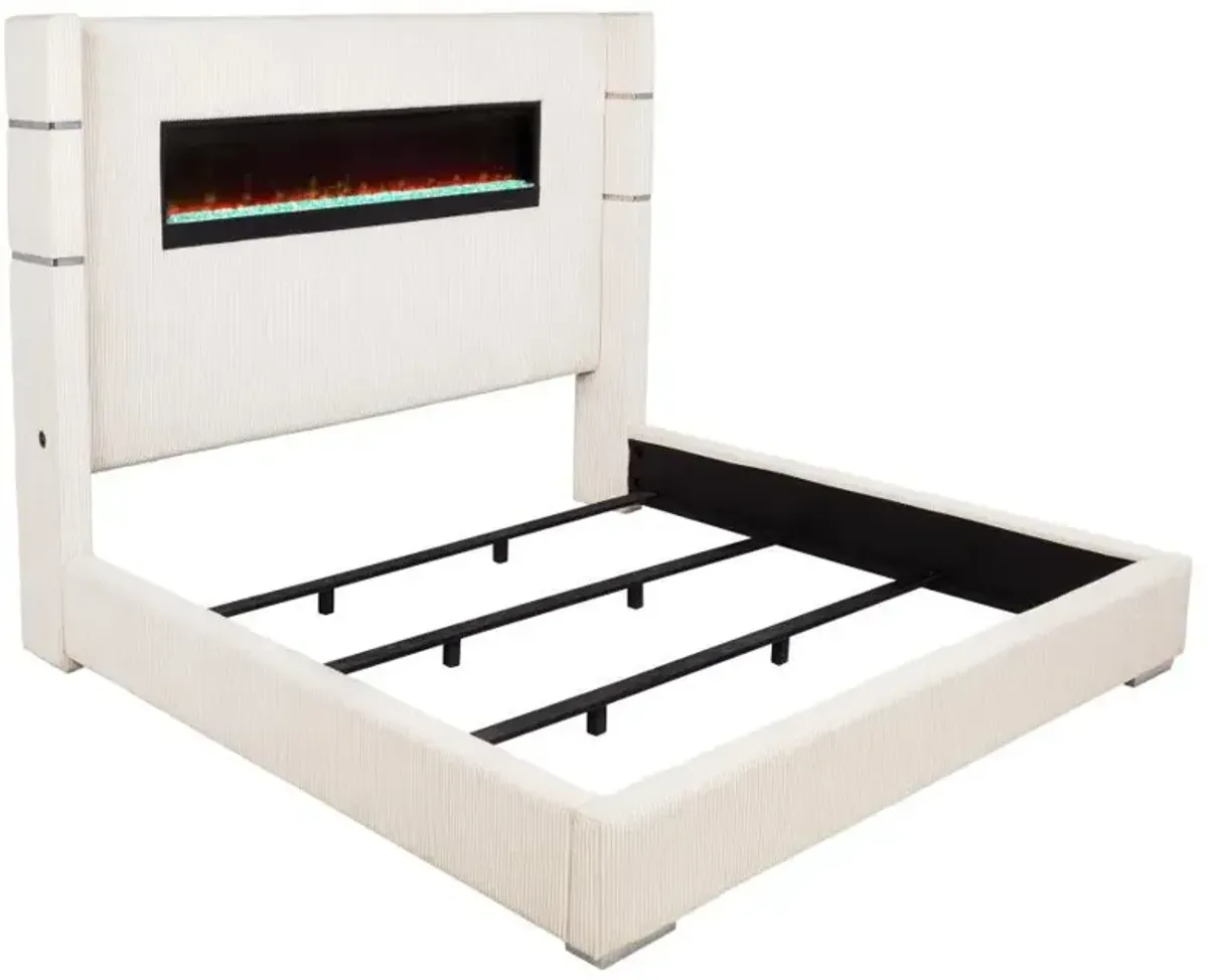 Tisdall - Upholstered Fireplace Bed