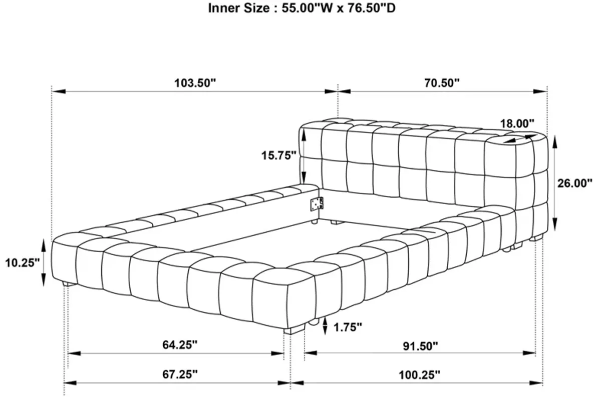 Trinity - Upholstered Platform Bed