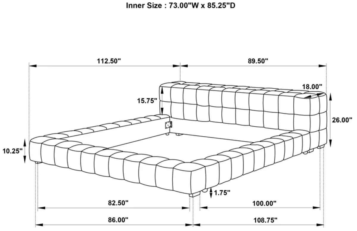 Trinity - Upholstered Platform Bed