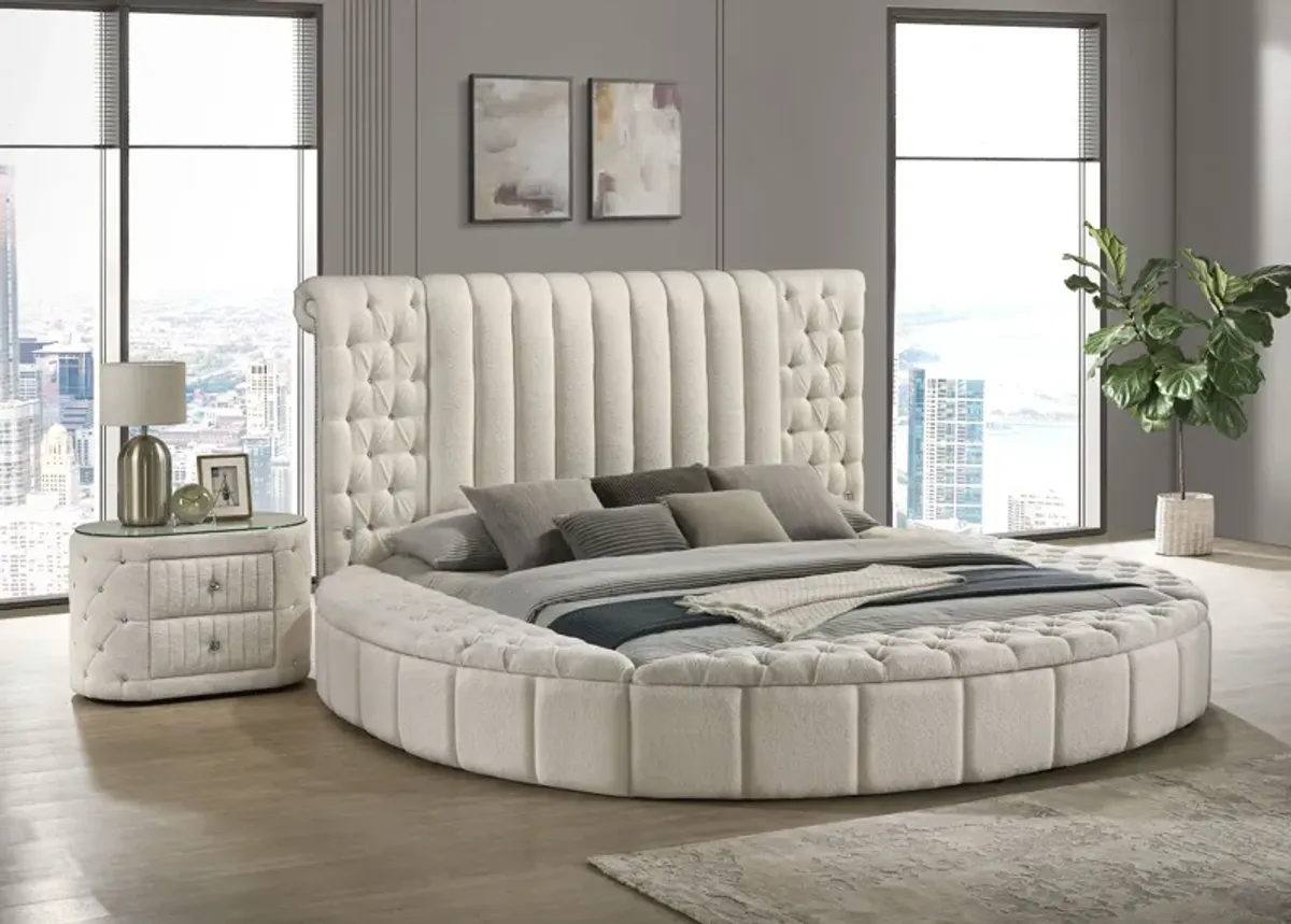 Sonya - Upholstered Round Storage Bed