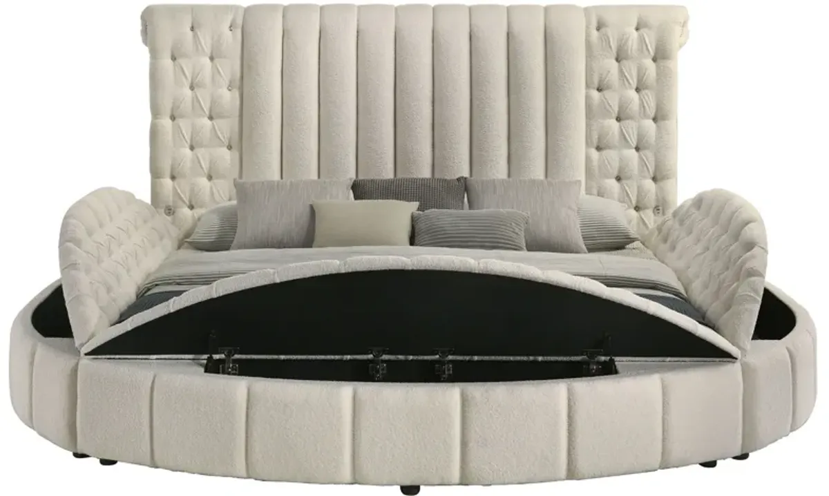 Sonya - Upholstered Round Storage Bed