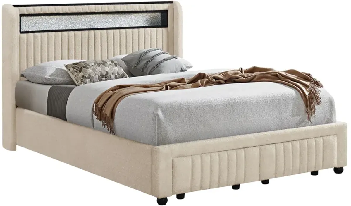 Madison - Upholstered LED Storage Platform Bed