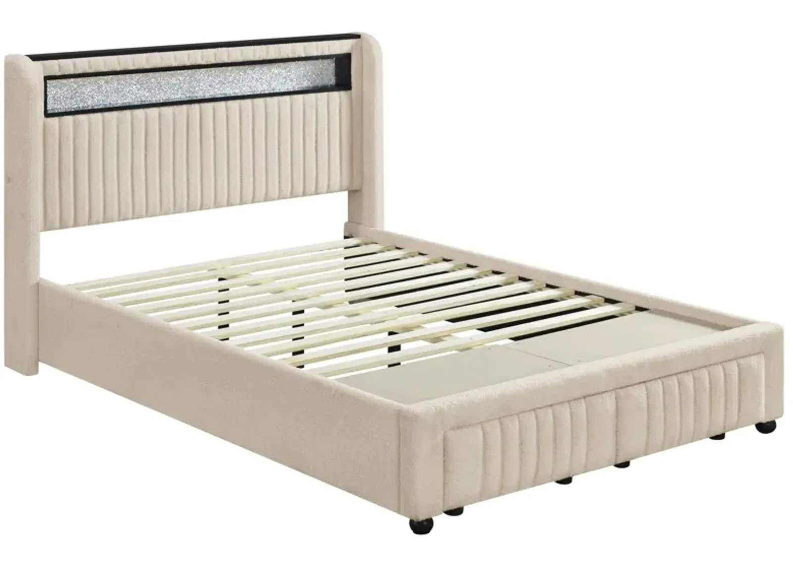 Madison - Upholstered LED Storage Platform Bed