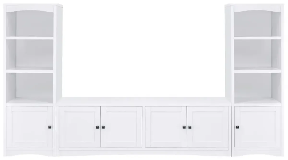 Laughlin - 3-piece Entertainment Center TV Stand - White