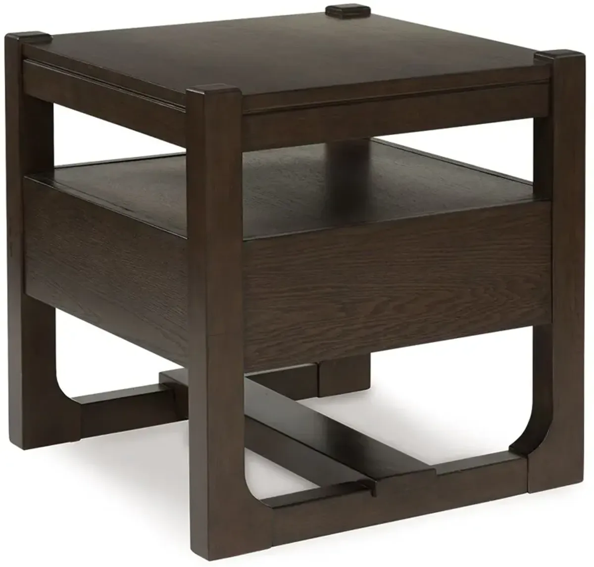 Breckington - Dark Brown - Square End Table