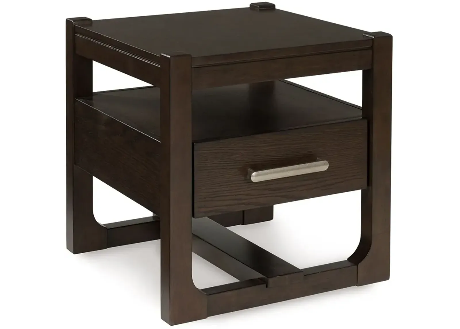 Breckington - Dark Brown - Square End Table