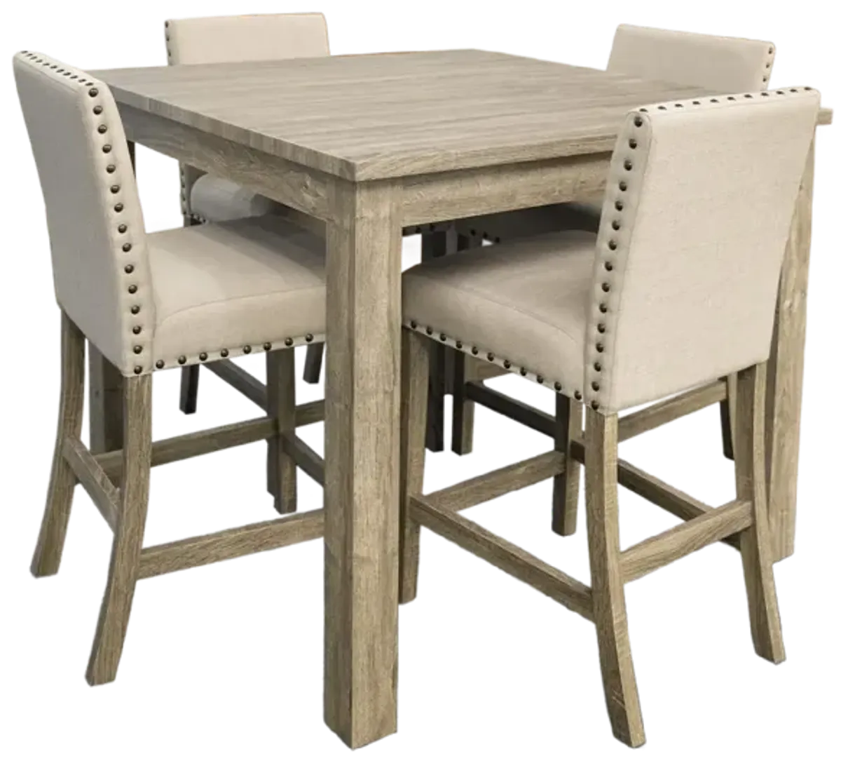 5 Piece Square Pub Dining Room Set