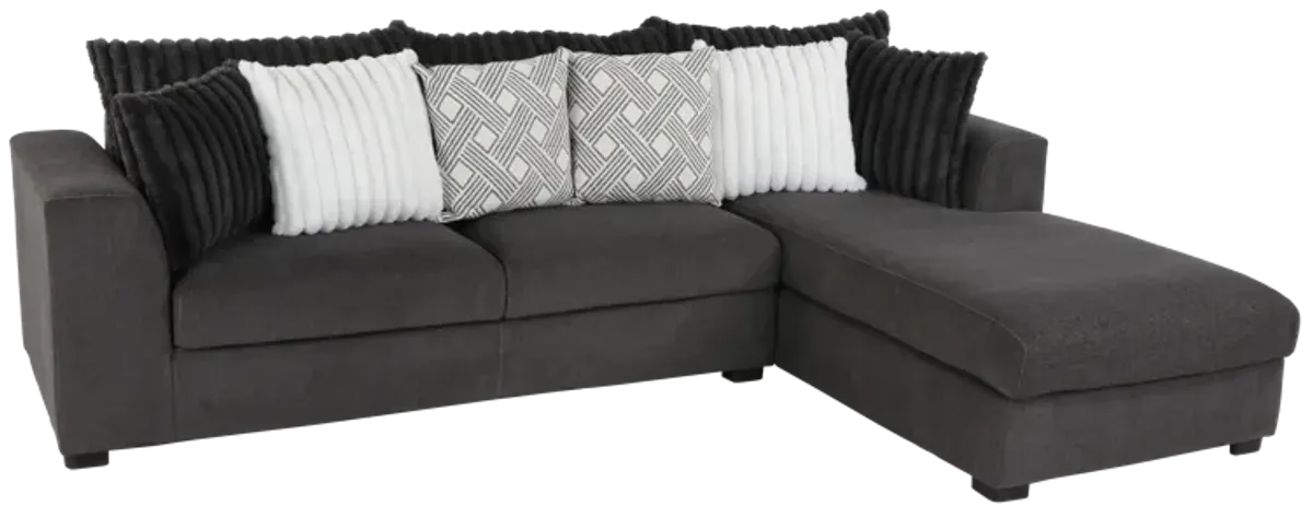 Monaco 2 Piece Right Arm Facing Chaise Sectional - AIREA STONE