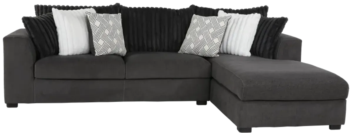 Monaco 2 Piece Right Arm Facing Chaise Sectional - AIREA STONE