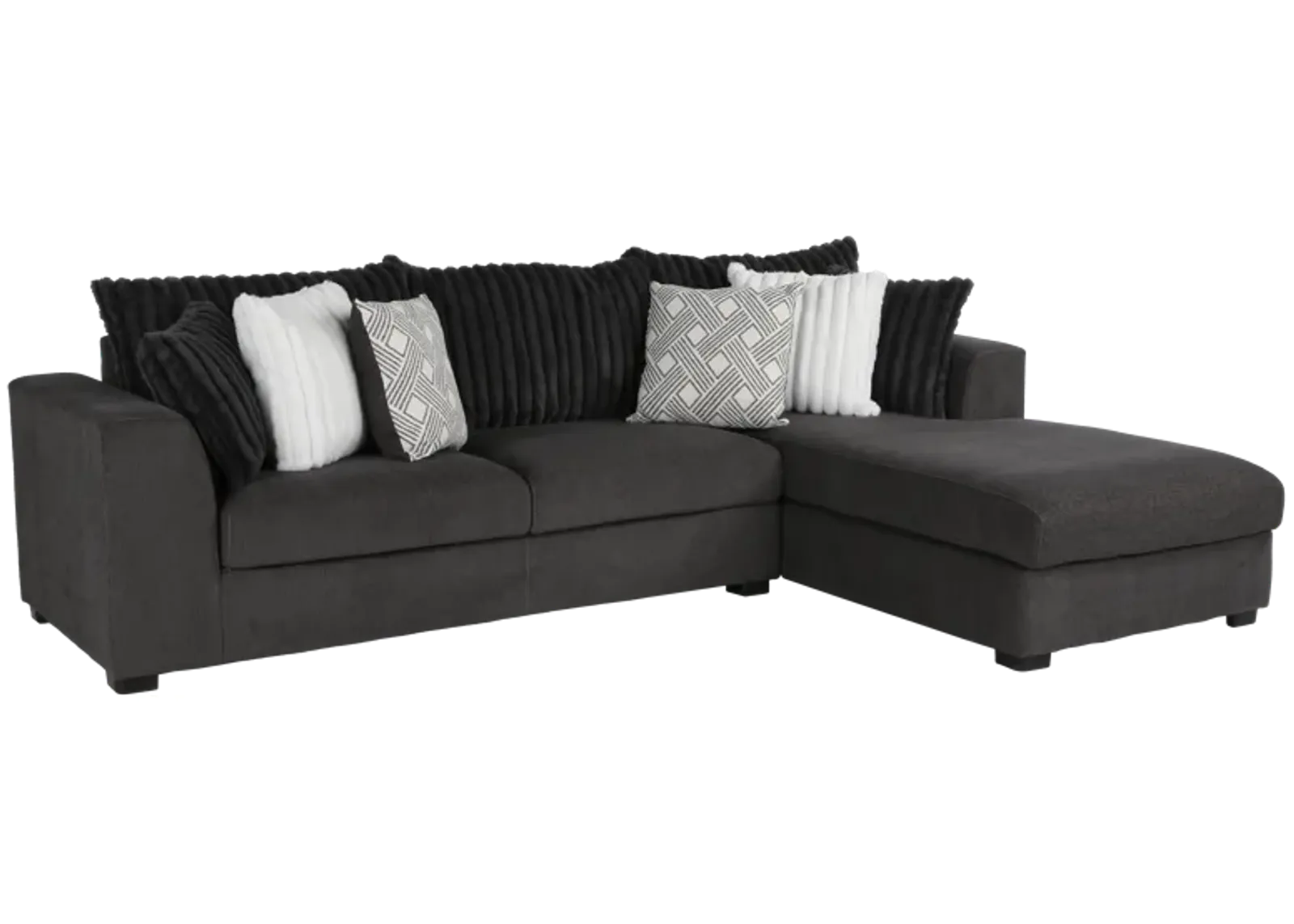 Monaco 2 Piece Right Arm Facing Chaise Sectional - AIREA STONE