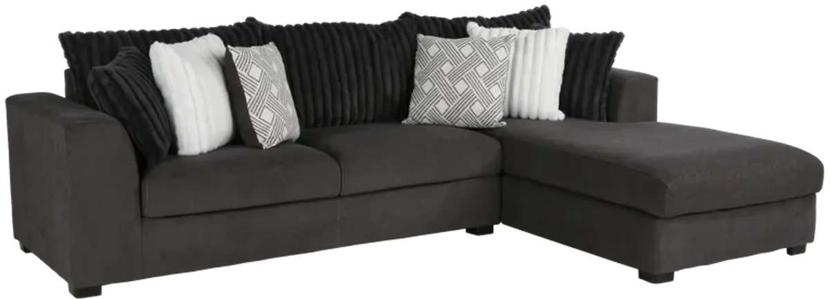 Monaco 2 Piece Right Arm Facing Chaise Sectional - AIREA STONE