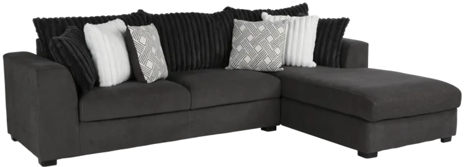 Monaco 2 Piece Right Arm Facing Chaise Sectional - AIREA STONE