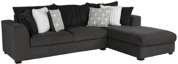 Monaco 2 Piece Right Arm Facing Chaise Sectional - AIREA STONE