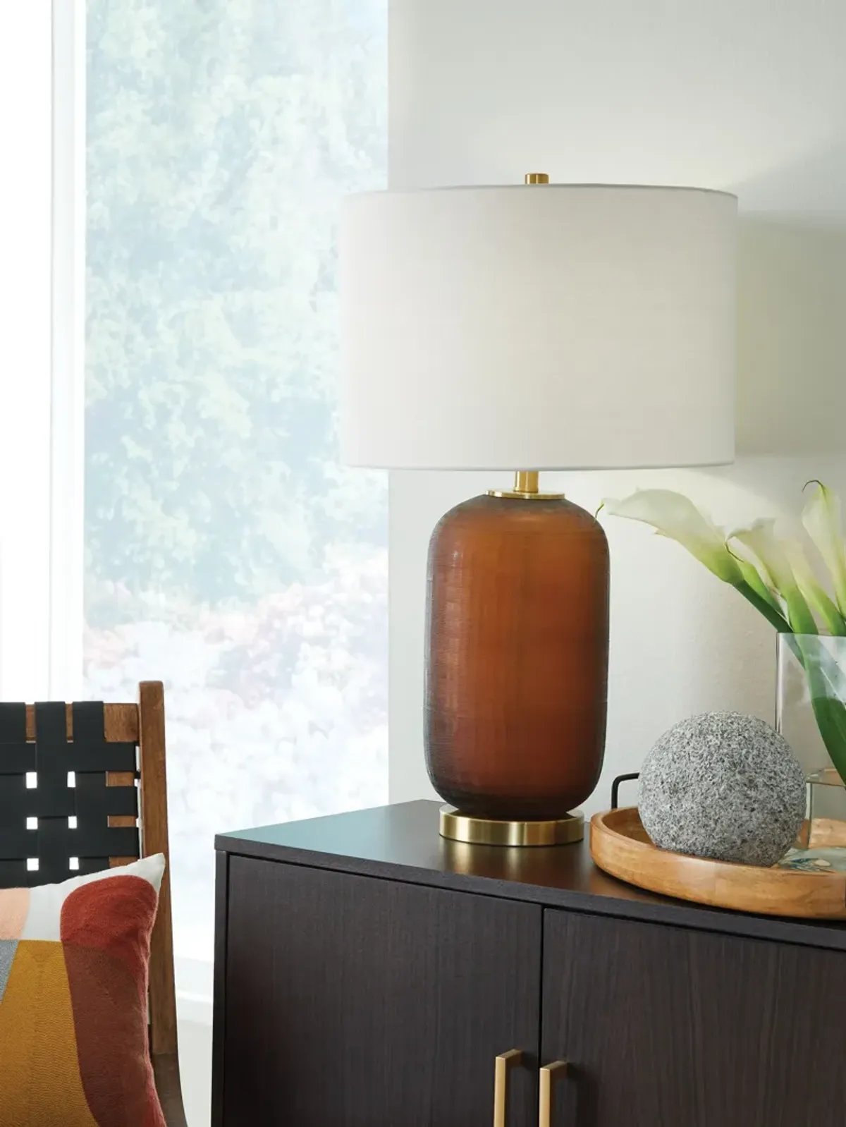 Farberman - Glass Table Lamp - Amber