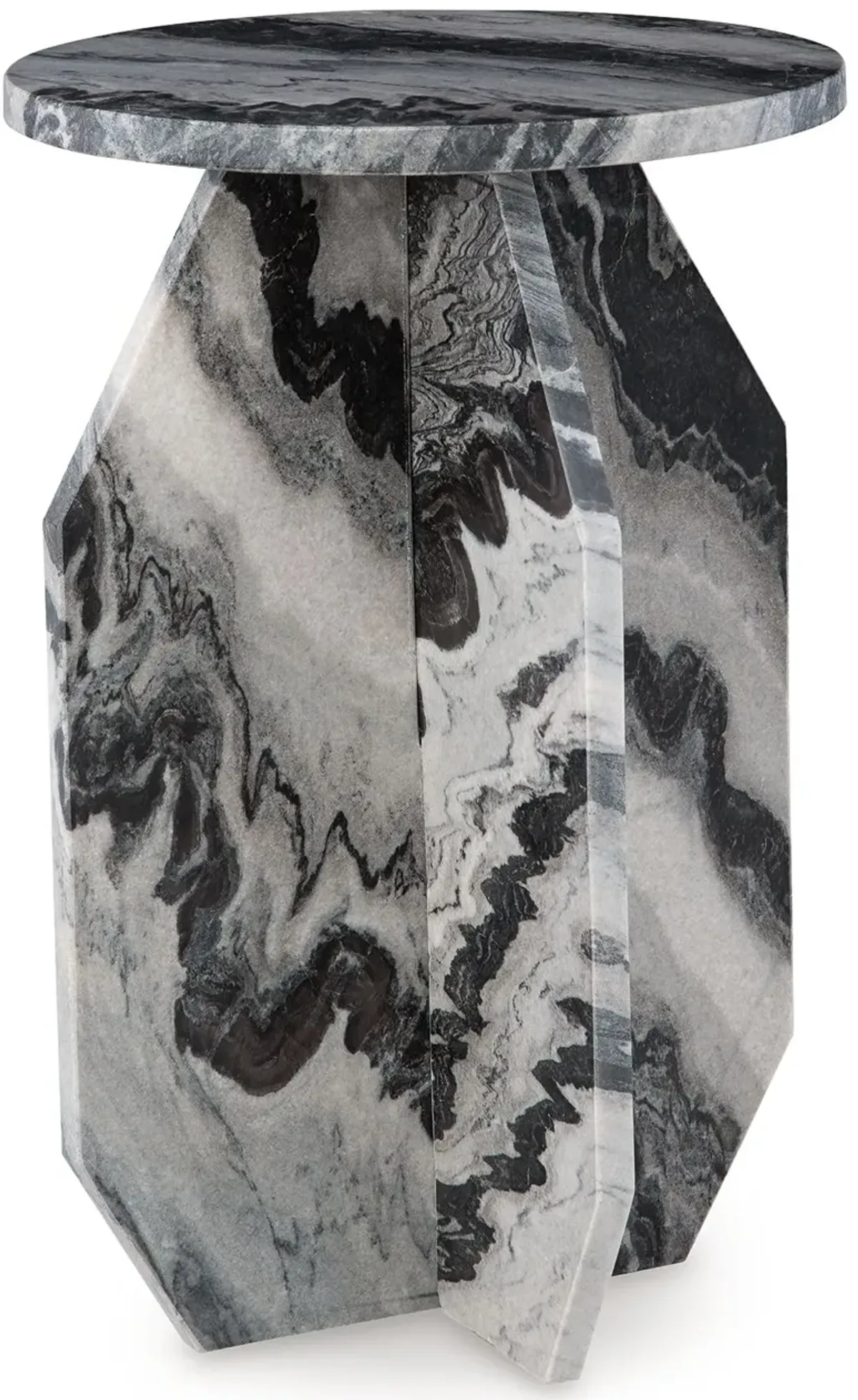 Wrenlane - Accent Table - Black / White / Taupe