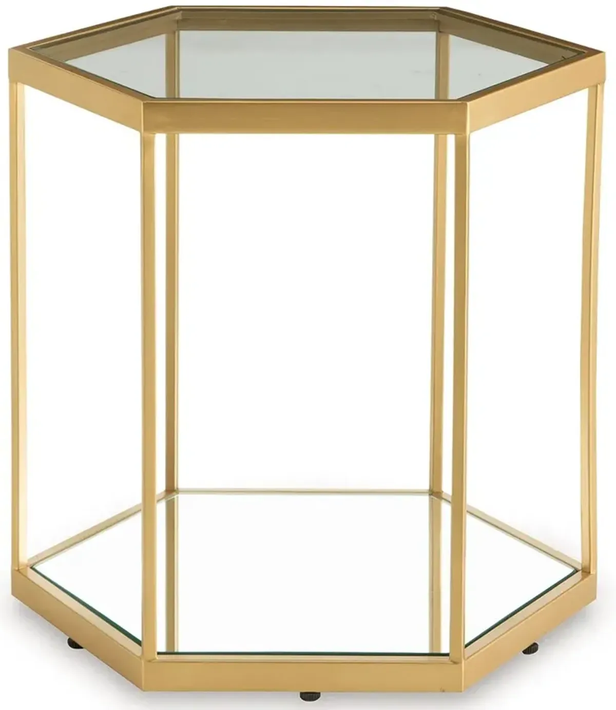 Veerwick - Accent Cocktail Table - Gold Finish
