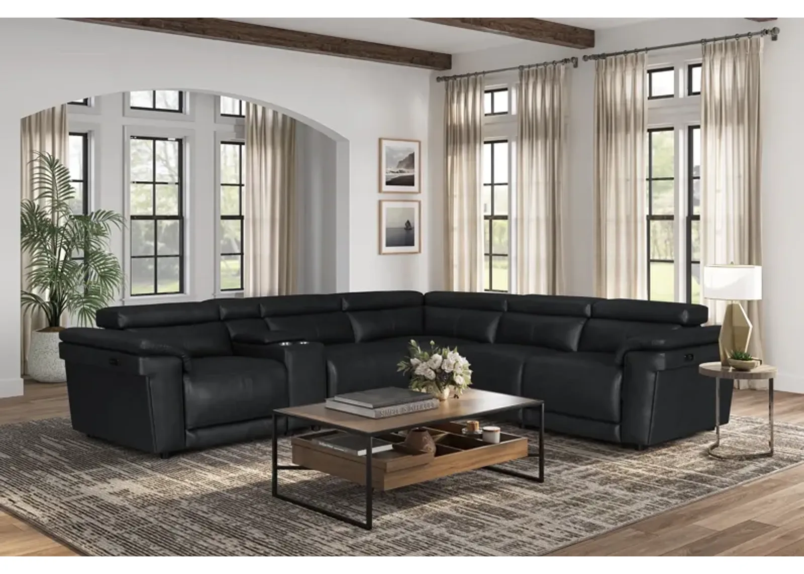 6 Piece Power Reclining Sectional