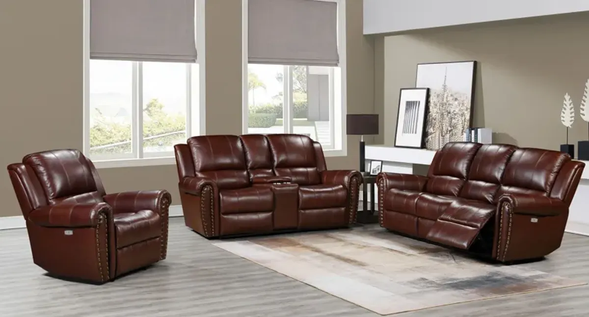 Power Recliner Chair- Top Grain Leather