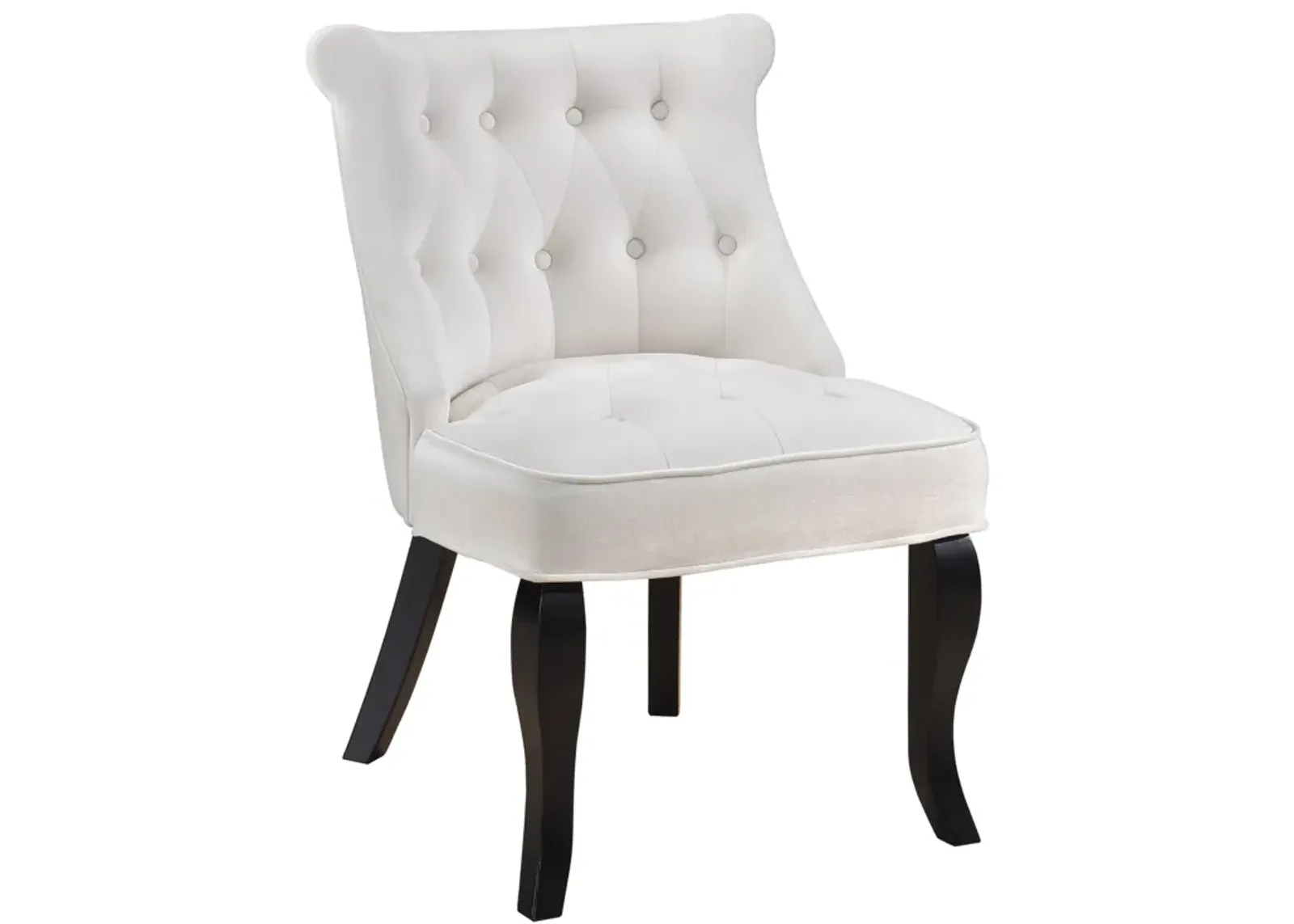 Velvet Tufted Accent Chair - Beige